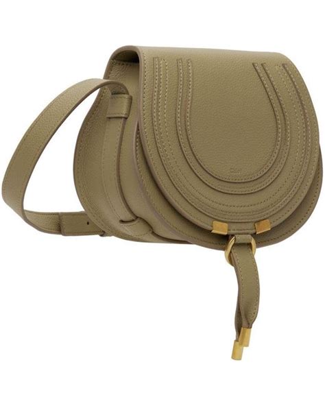 chloe marcie army khaki|CHLOE Grained Calfskin Small Marcie Saddle Bag Dark Khaki .